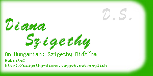 diana szigethy business card